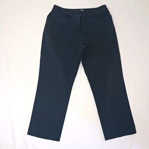 Flair Sport Petite Faded Black Denim Straight Leg Pants.
